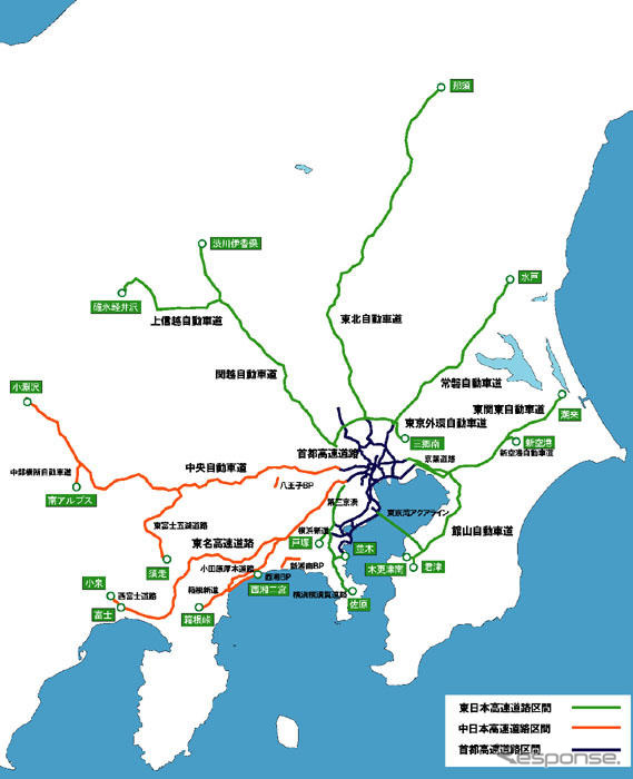 バイクETCモニター路線、関東圏全域に拡大