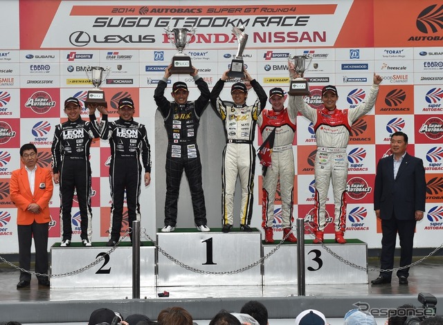 2014年のSUGO戦、ライアン&藤井は3位で表彰台に立った。