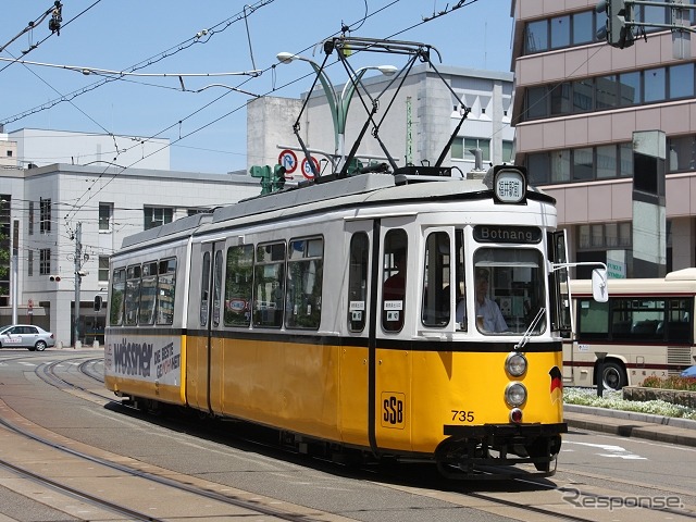 今年は3月7日から春季運行を開始する福井鉄道の「レトラム」。運行区間を全線に拡大する。