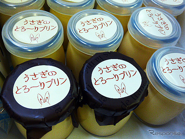佐世保ご当地グルメのひとつ、うさぎのとろ~りプリン(スイーツイクタ)