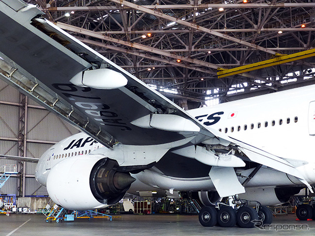 日本航空B777(JA8979)(羽田空港内JALメインテナンスセンター1(M1ハンガー))