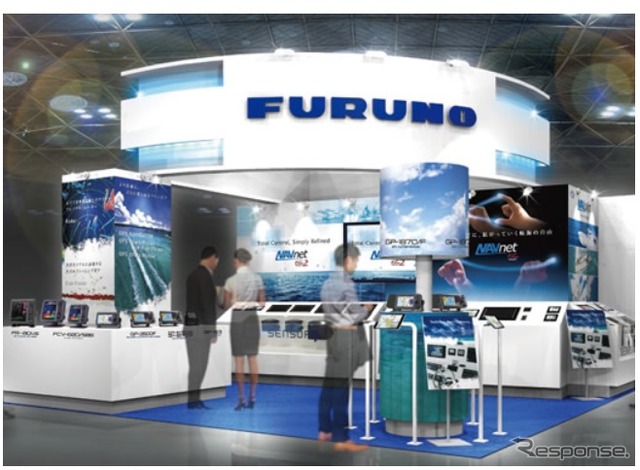 古野電気のジャパンインターナショナルボートショーの出展ブースイメージ