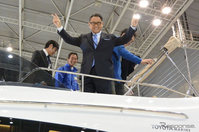 トヨタ自動車 豊田章男社長が「ジャパンインターナショナルボートショー2015」の会場を視察（3月5日）