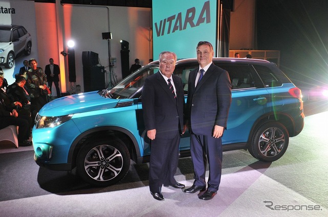 スズキ、ハンガリーで新型SUV ビターラのラインオフ式典を実施
