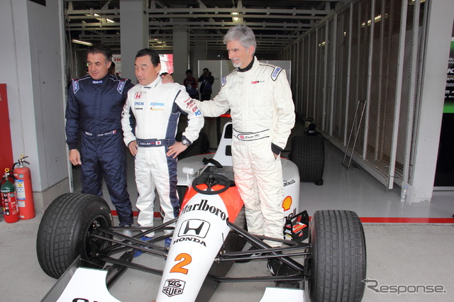 マクラーレン・ホンダのデモランの様子