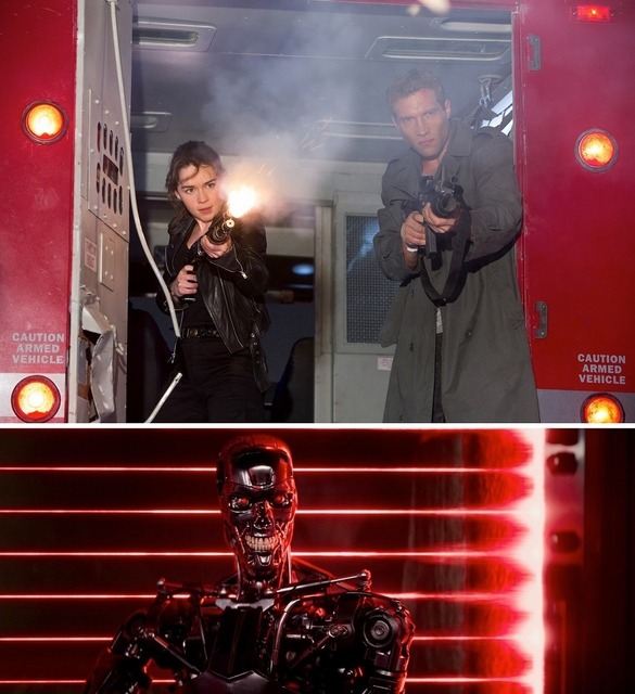 サラ・コナー&カイル・リースを演じるエミリア・クラーク&ジェイ・コートニー/『ターミネーター:新起動/ジェニシス』 -(C) Paramount Pictures 2014. All Rights Reserved.