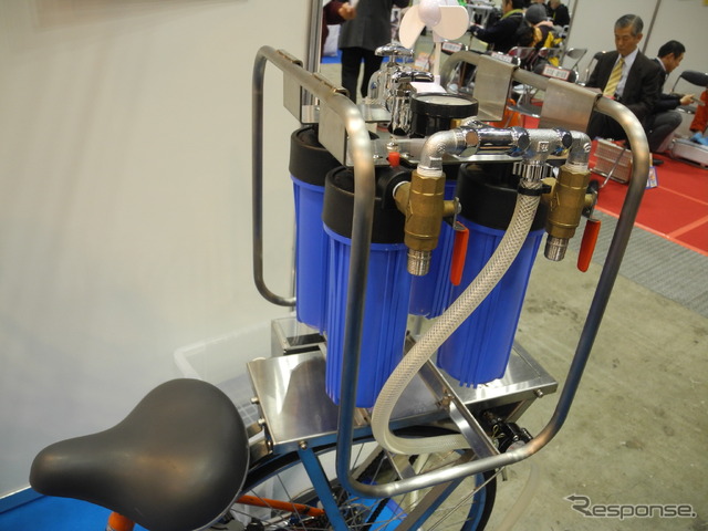 ベーシックの浄水自転車「モバイルオアシス」