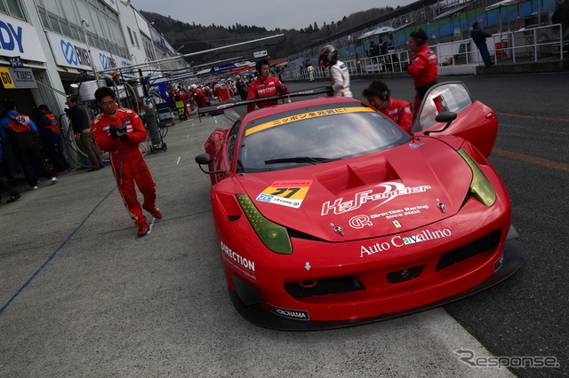 GT300クラスの#77 フェラーリ458 GT3。(SUPER GT 岡山テスト)