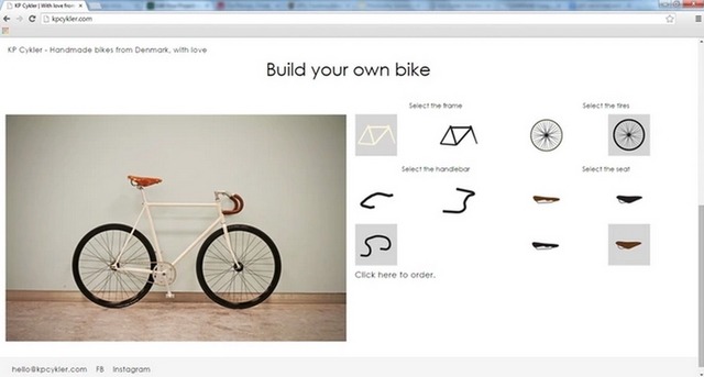 WEB上でカスタマイズ可能！シンプルさにこだわった新しい自転車「KP Cykler Bicycle」