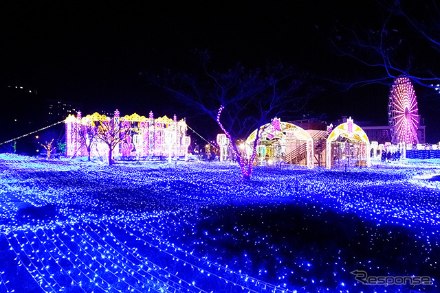 ハウステンボスは、4月13日まで、日本最多700品種が咲き誇る「チューリップ祭」や、世界最大級のイルミネーション「光の王国」を開催中