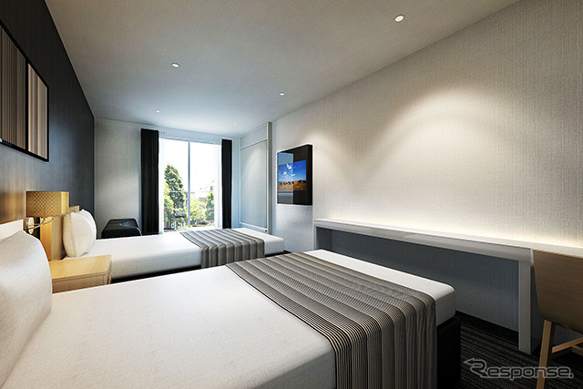2015年7月に第一期が開業する、世界初のローコストホテル「変なホテル」（ハウステンボス内）のイメージ