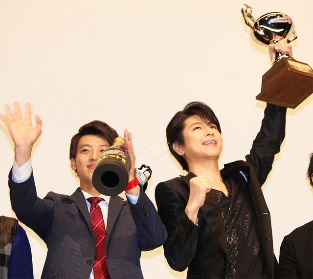 竹内涼真&及川光博/『スーパーヒーロー大戦GP 仮面ライダー3号』初日舞台挨拶