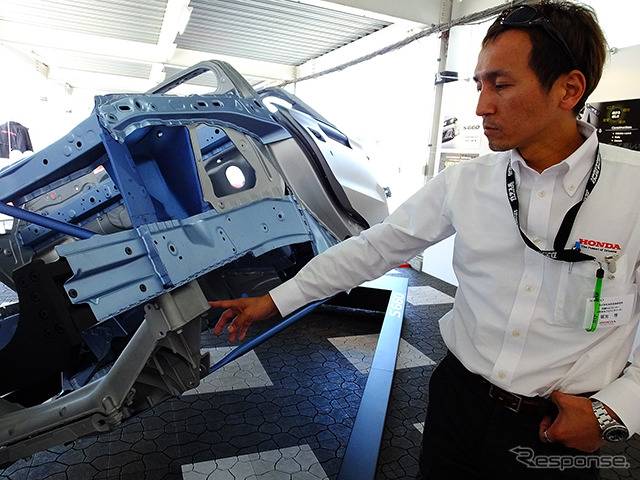 ホンダ『S660』プロトタイプ。袖ヶ浦フォレストレースウェイ(千葉県)で3月中旬に開催された試乗会にて