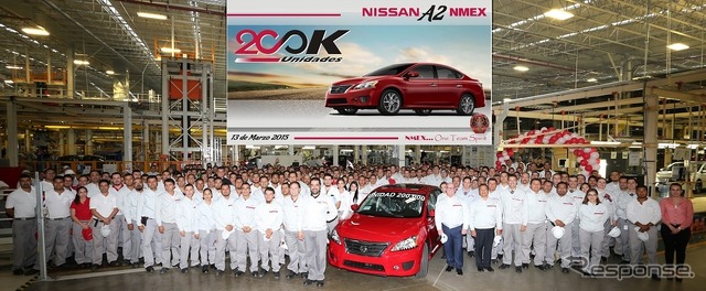 累計生産20万台を達成した日産 メキシコ アグアスカリエンテス第2工場