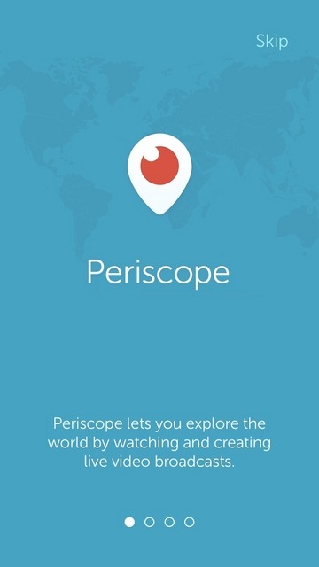 「Periscope」起動時の画面