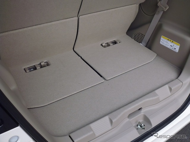 N BOX 荷室フロアにはスライド用フラップがある