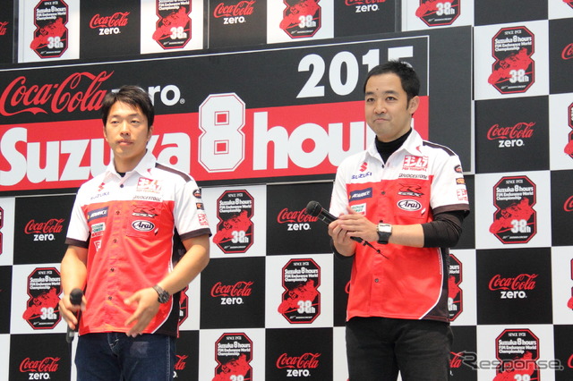 ヨシムラ・スズキの津田拓也(左)と加藤陽平監督(右)