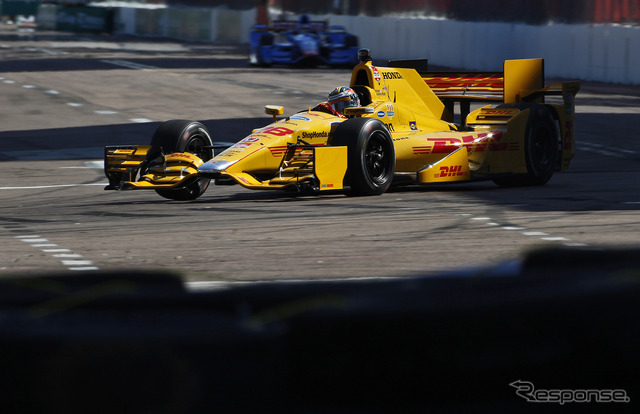 ホンダ勢では琢磨に次ぐ予選8位となった#28 ハンターレイ。