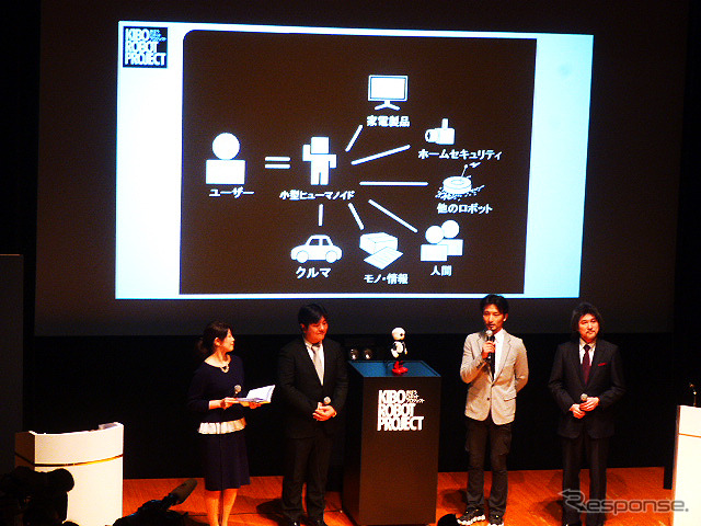 「地上から一番高い場所で対話をしたロボット」「初めて宇宙に行った寄り添いロボット」という2つのギネス世界記録にも認定されたKIROBO　（日本科学未来館にて）