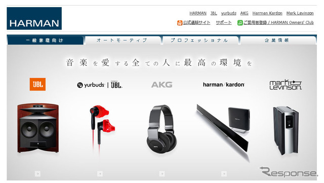 ハーマンインターナショナル(Webサイト)