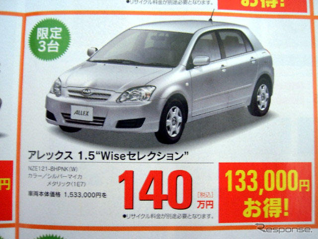【新車値引情報】トヨタ車、のきなみ10%引き