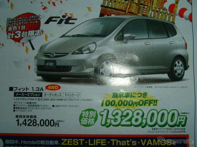 【新車値引情報】週末限定、展示車の割引があるよ