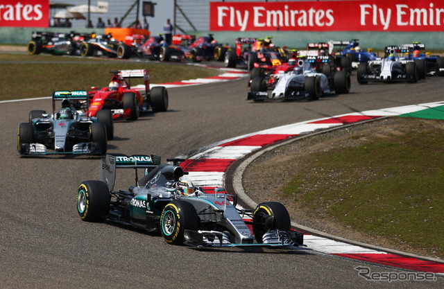F1中国GP決勝の様子