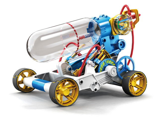 空気の力だけで走るエコな車「エアエンジンカー」工作キット