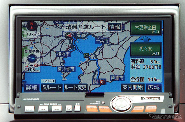 【最新カーナビ徹底ガイド2006春夏】富士通テン・イクリプスAVN8806HD…渋滞予測機能に磨きを掛ける