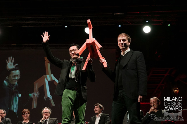 Milano Design Award Competitionで「Best Entertaining賞」受賞の様子