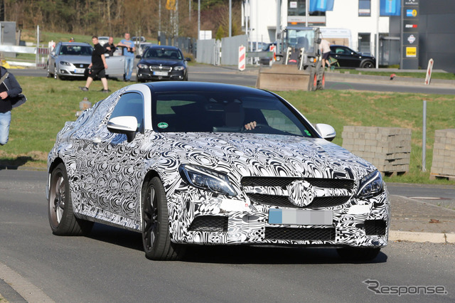 メルセデスベンツ C63AMG クーペ スクープ写真