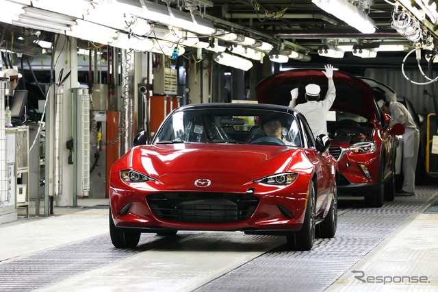 生産が開始された新型マツダ ロードスターの米国仕様車