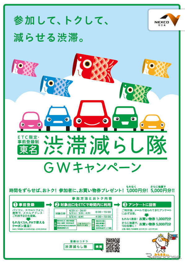 渋滞減らし隊 GWキャンペーン（東名）