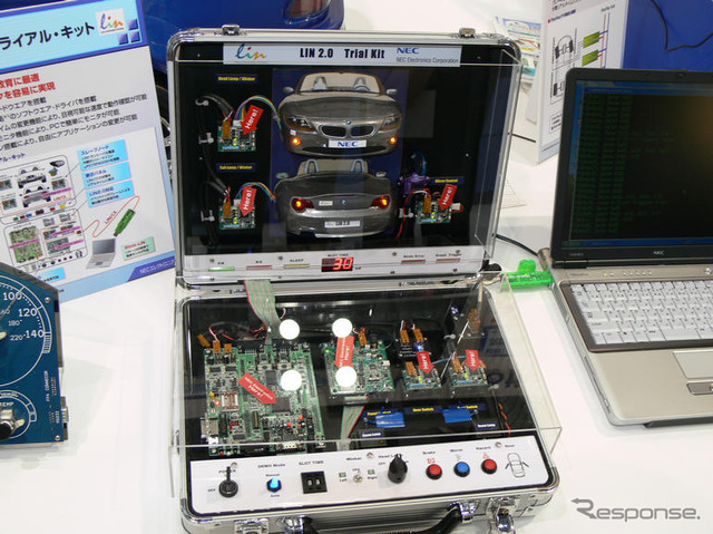 NECの子会社、小型のLINキットを初披露…組込みシステム開発技術展