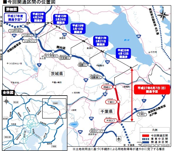 圏央道・神崎IC~大栄JCTが開通へ