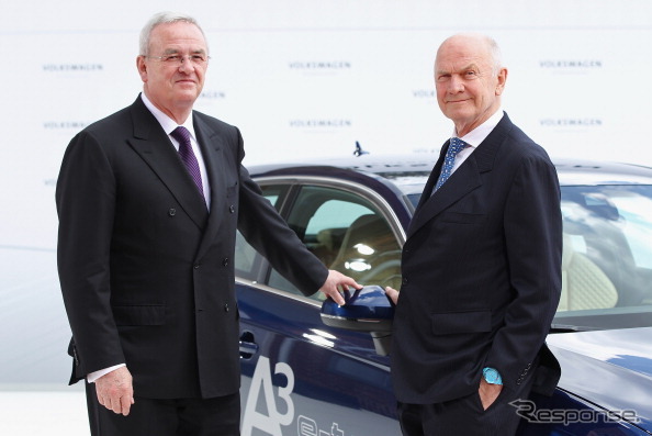 VWのマルティン・ヴィンターコルン社長（左）とフェルディナント・ピエヒ氏（右）