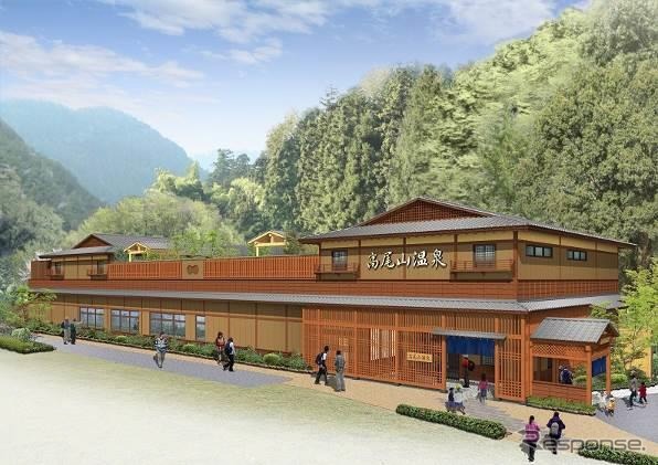駅前温浴施設のイメージ。今秋オープンする予定だ。
