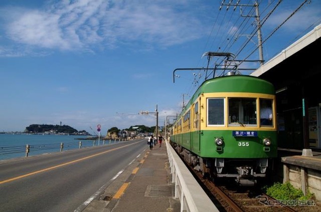 江ノ電と平渓線の乗車券交流は2013年に開始。期間限定の共同企画だが、期限が近づくたびに延長されている。写真は江ノ電。