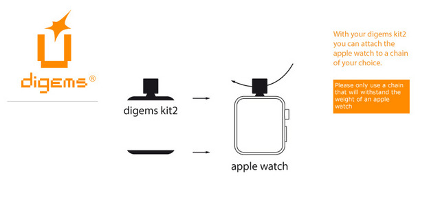 Apple Watchを懐中時計化する「digems kit2」