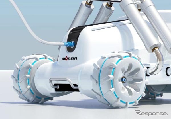 モリタの水を使わない消防車『Habot-mini(ハボットミニ)』