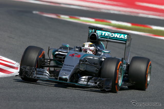 スペインGPで初日トップのルイス・ハミルトン