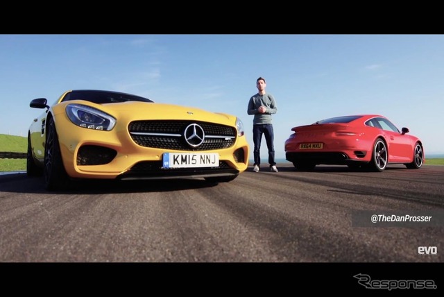 メルセデス AMG GT Sとポルシェ 911ターボ を徹底比較した英『EVO』（動画キャプチャ）