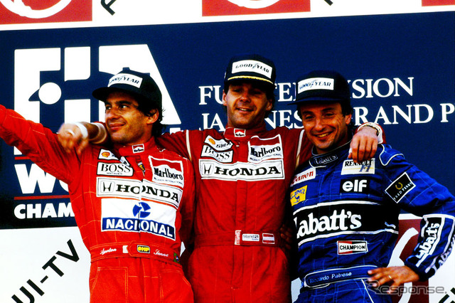 1991年F1日本グランプリの表彰台