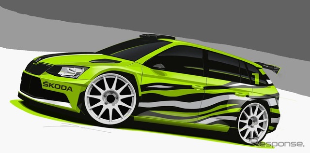 シュコダ ファビア R5コンビ の予告スケッチ