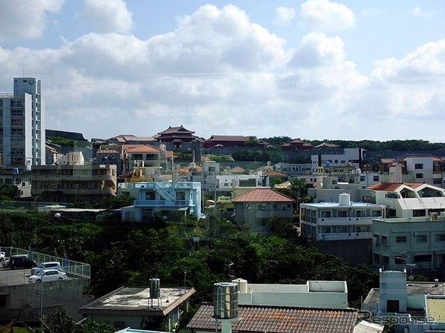 首里駅から見える風景（A地点）