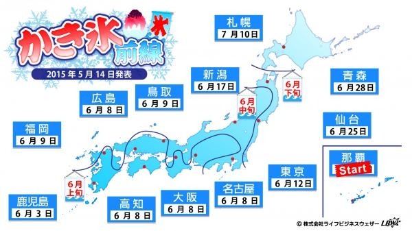 かき氷を食べたくなるのはいつ？「かき氷前線」発表…到来は例年より早め