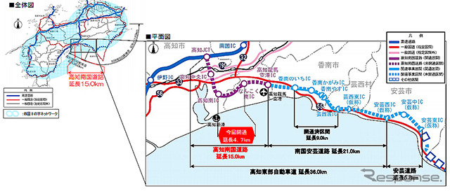高知東部自動車道(国道55号高知南国道路)概要