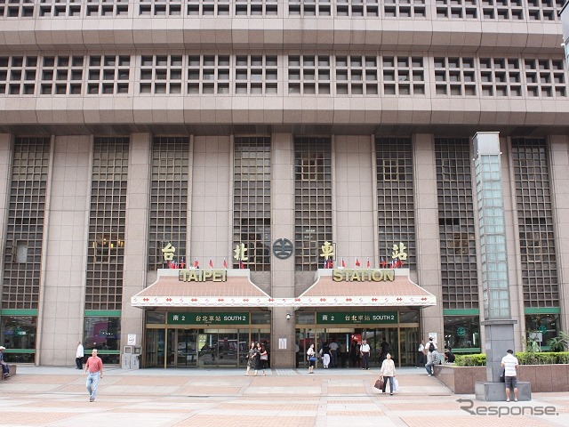 スタンプは日台4社局の主な駅に設置される。写真はスタンプが設置される予定の台北駅。