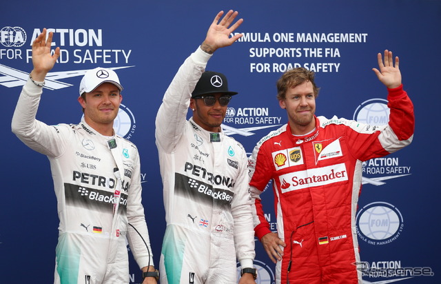 2015F1モナコGPの予選トップ3