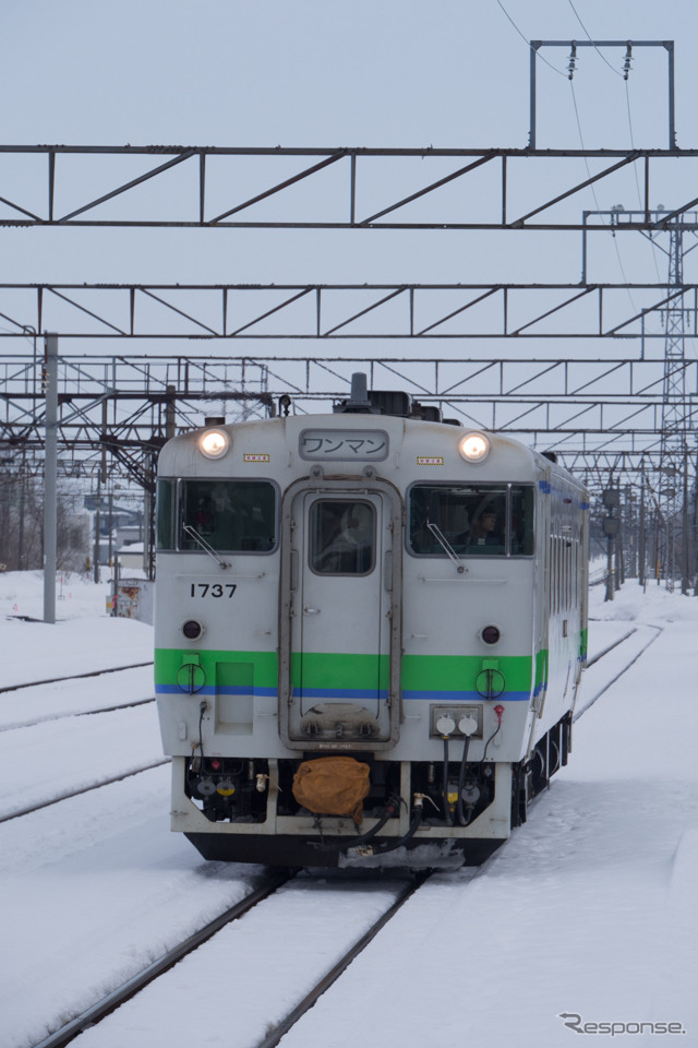 JR北海道のキハ40形は現在140両だが、新型気動車の最終的な車両数はこれより少なくなる見込みだ。